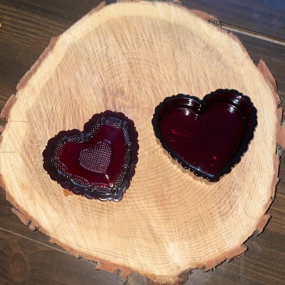 Red Avon heart shaped box